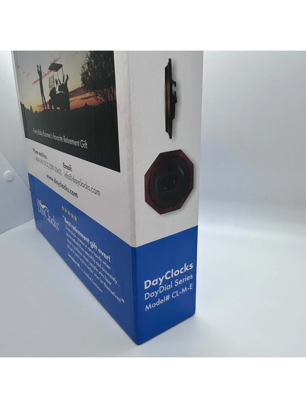 DayClocks DayDial Mahogany Day Of The Week Wall Clock 10